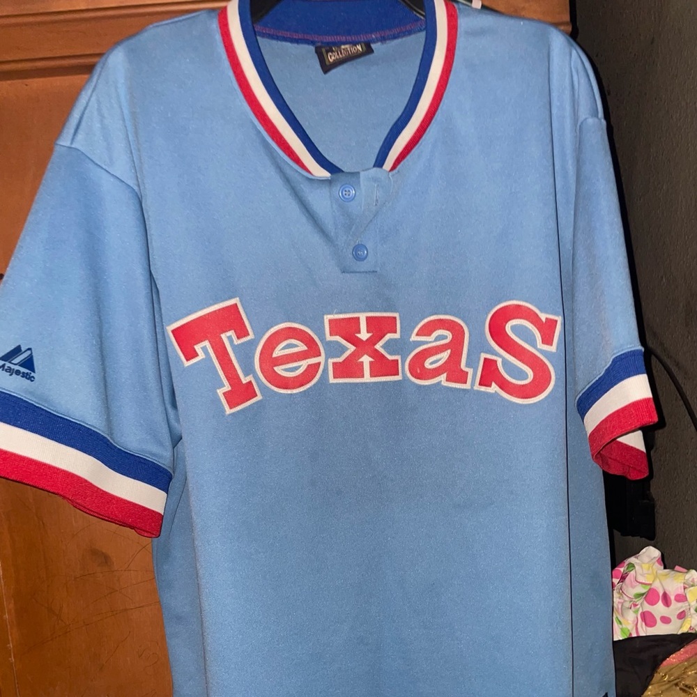 Texas Rangers Throwback Jersey Turn Back The Clock Majestic Official Licensed
